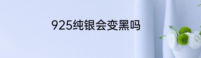 925纯银会变黑吗