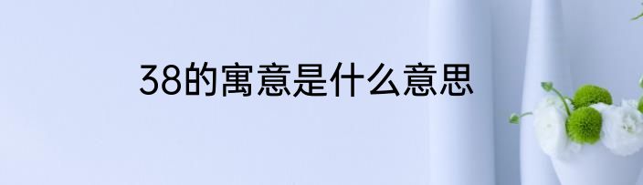 38的寓意是什么意思