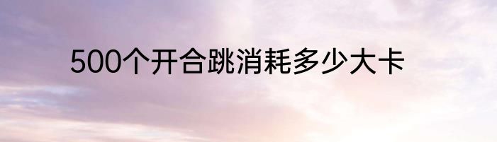500个开合跳消耗多少大卡