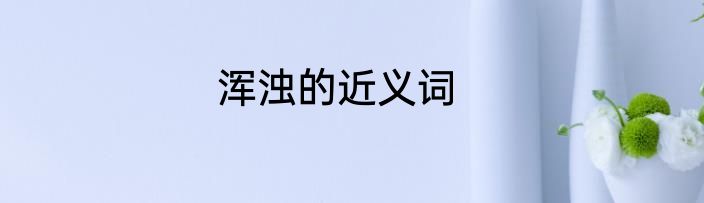 浑浊的近义词