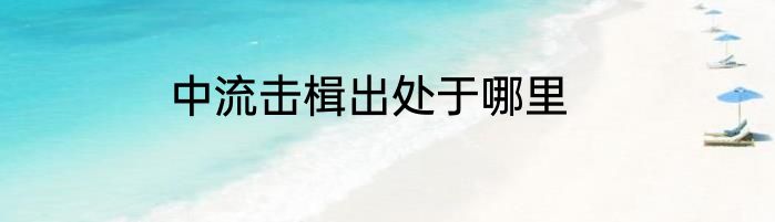 中流击楫出处于哪里