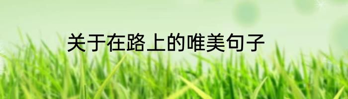 关于在路上的唯美句子