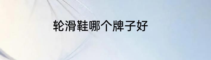 轮滑鞋哪个牌子好