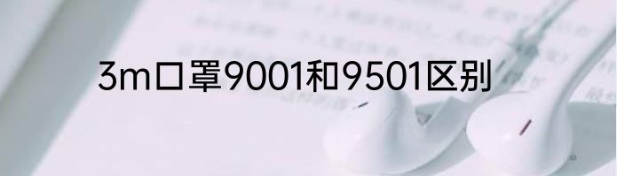 3m口罩9001和9501区别