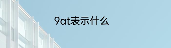9at表示什么