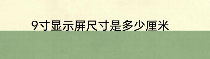 9寸显示屏尺寸是多少厘米