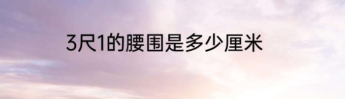 3尺1的腰围是多少厘米