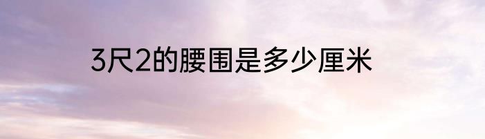 3尺2的腰围是多少厘米