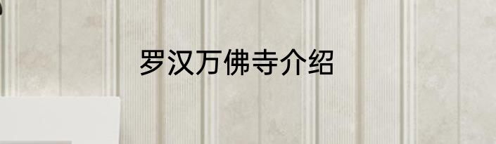 罗汉万佛寺介绍