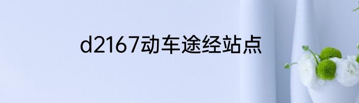 d2167动车途经站点