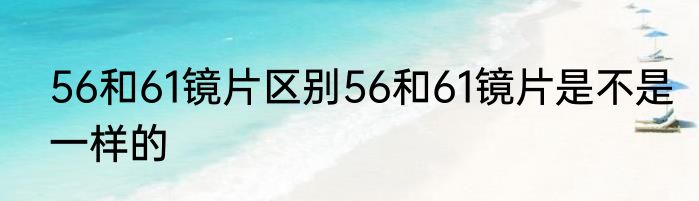 56和61镜片区别56和61镜片是不是一样的