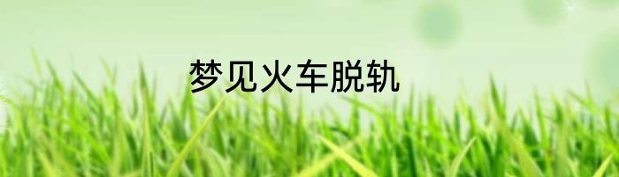 梦见火车脱轨
