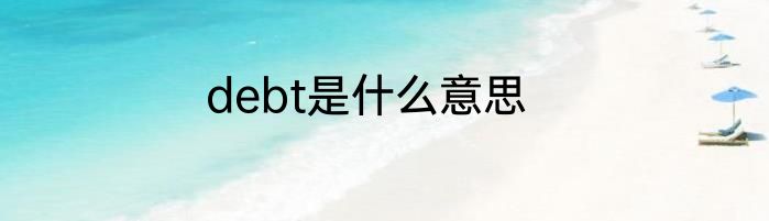 debt是什么意思