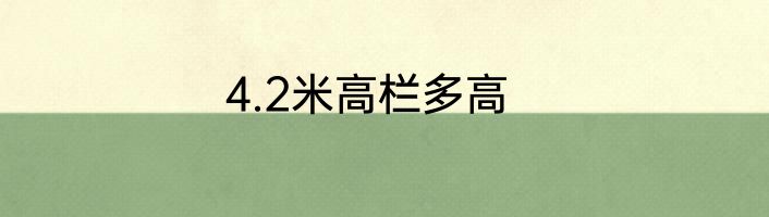 4.2米高栏多高