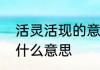 活灵活现的意思是什么词语活灵活现什么意思