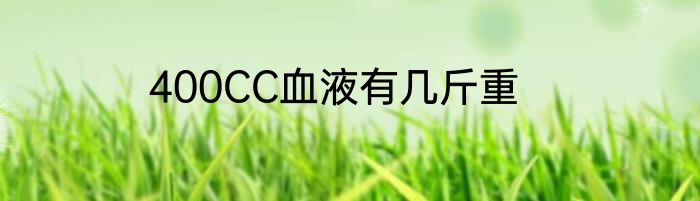 400CC血液有几斤重