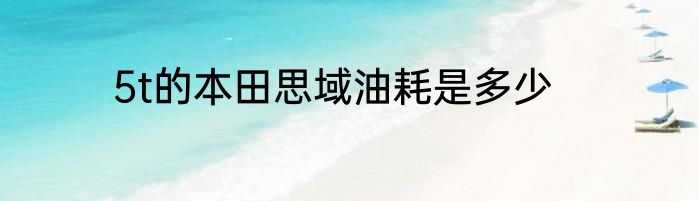 5t的本田思域油耗是多少