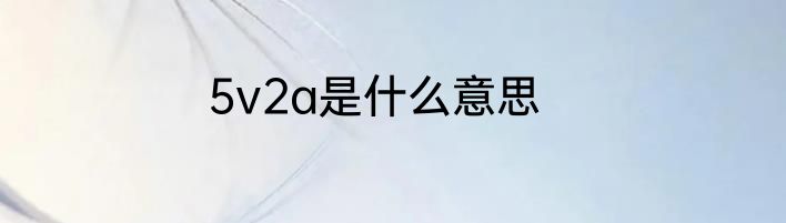 5v2a是什么意思