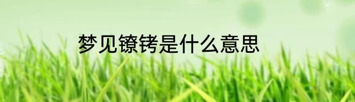 梦见镣铐是什么意思