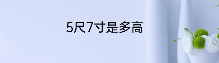 5尺7寸是多高