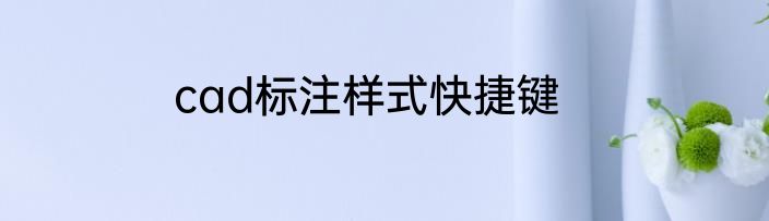 cad标注样式快捷键