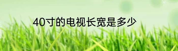 40寸的电视长宽是多少