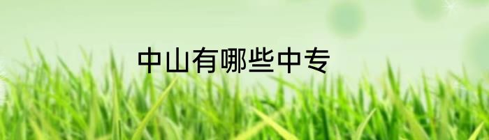 中山有哪些中专