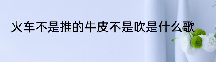 火车不是推的牛皮不是吹是什么歌