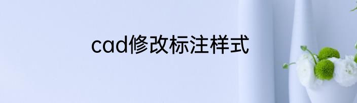 cad修改标注样式