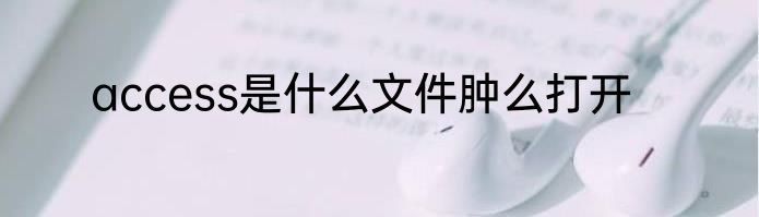 access是什么文件肿么打开