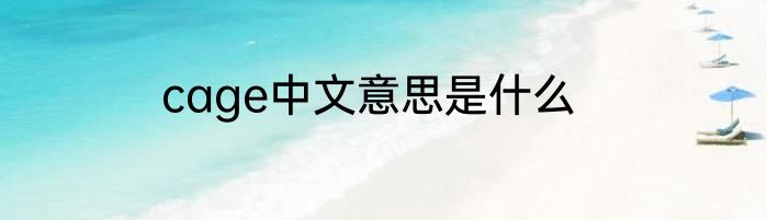 cage中文意思是什么