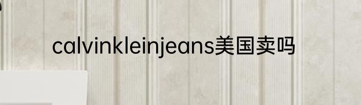 calvinkleinjeans美国卖吗