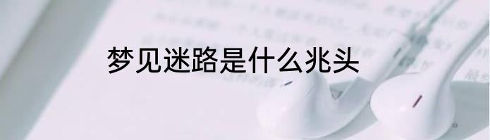 梦见迷路是什么兆头