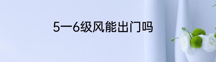 5一6级风能出门吗