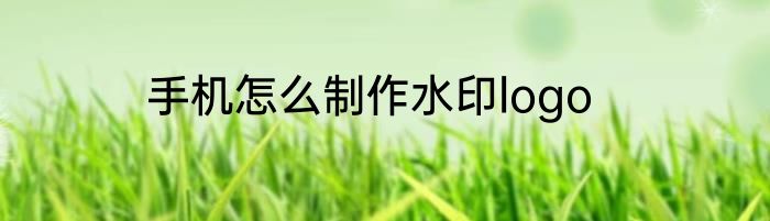 手机怎么制作水印logo