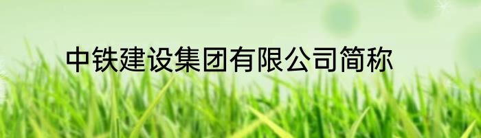 中铁建设集团有限公司简称
