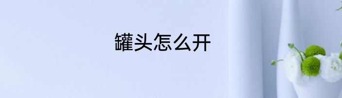 罐头怎么开