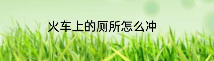 火车上的厕所怎么冲