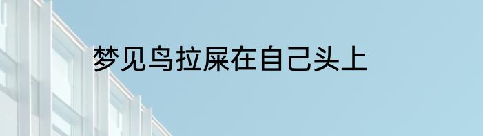 梦见鸟拉屎在自己头上