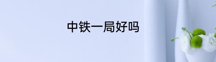 中铁一局好吗