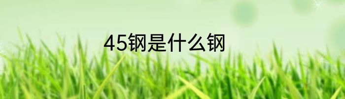 45钢是什么钢
