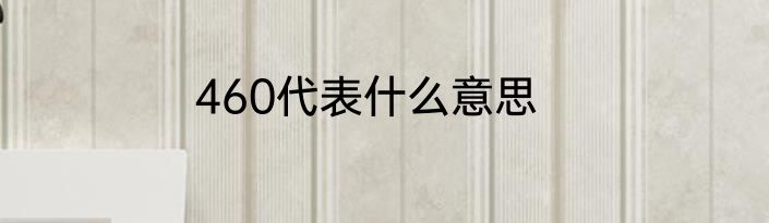 460代表什么意思