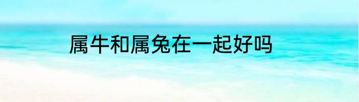 属牛和属兔在一起好吗