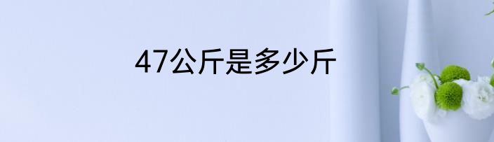 47公斤是多少斤