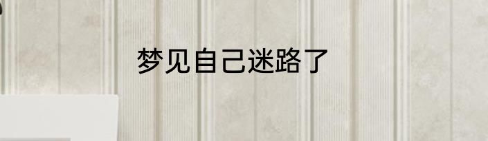 梦见自己迷路了