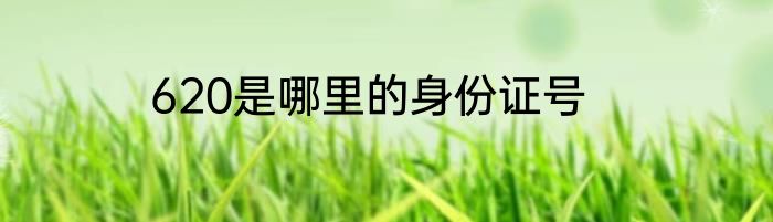 620是哪里的身份证号