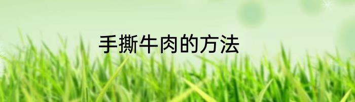 手撕牛肉的方法
