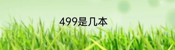 499是几本