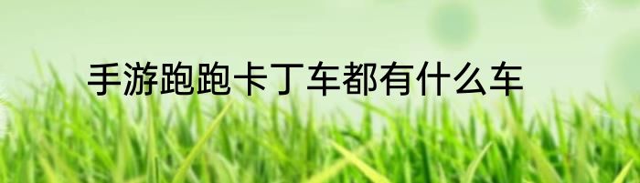 手游跑跑卡丁车都有什么车