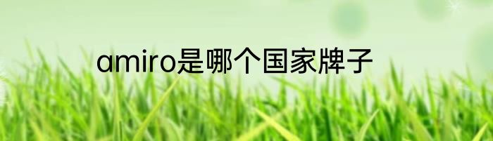 amiro是哪个国家牌子